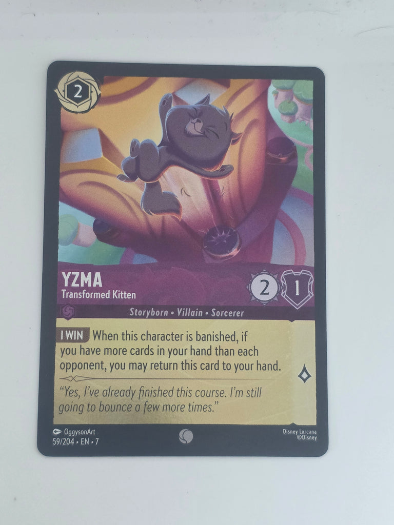Lorcana Archazia's Island COLDFOIL #59/204 Yzma Transformed into a Kitten Common