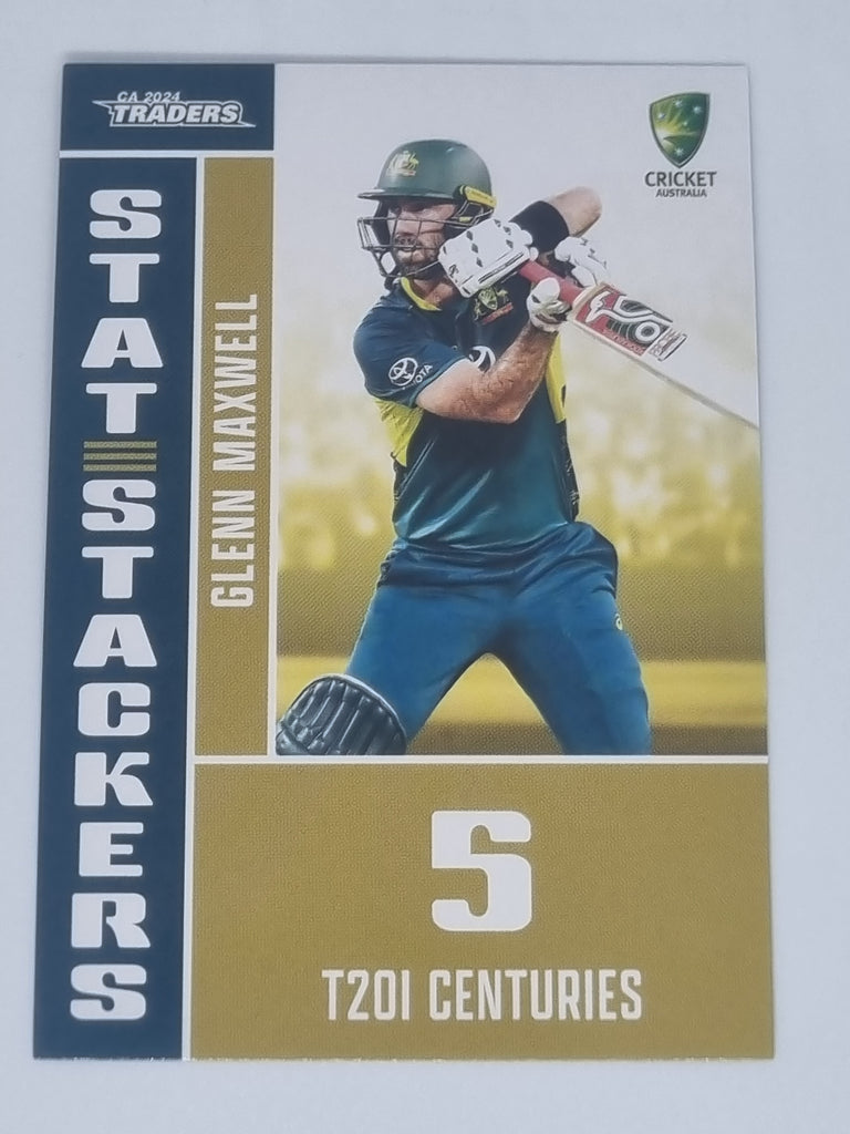 2024-25 LUXE Cricket - Stat Stackers - #SS04 - Glenn Maxwell - Australia Men's