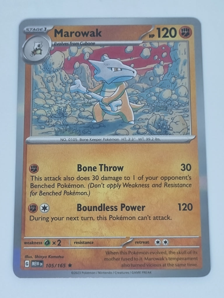 Pokemon TCG - Pokemon 151 - #105/165 - Marowak - Rare