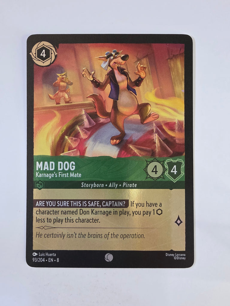 Disney Lorcana Reign of Jafar | Coldfoil | Mad Dog Karnage's First Mate | #093 | Common