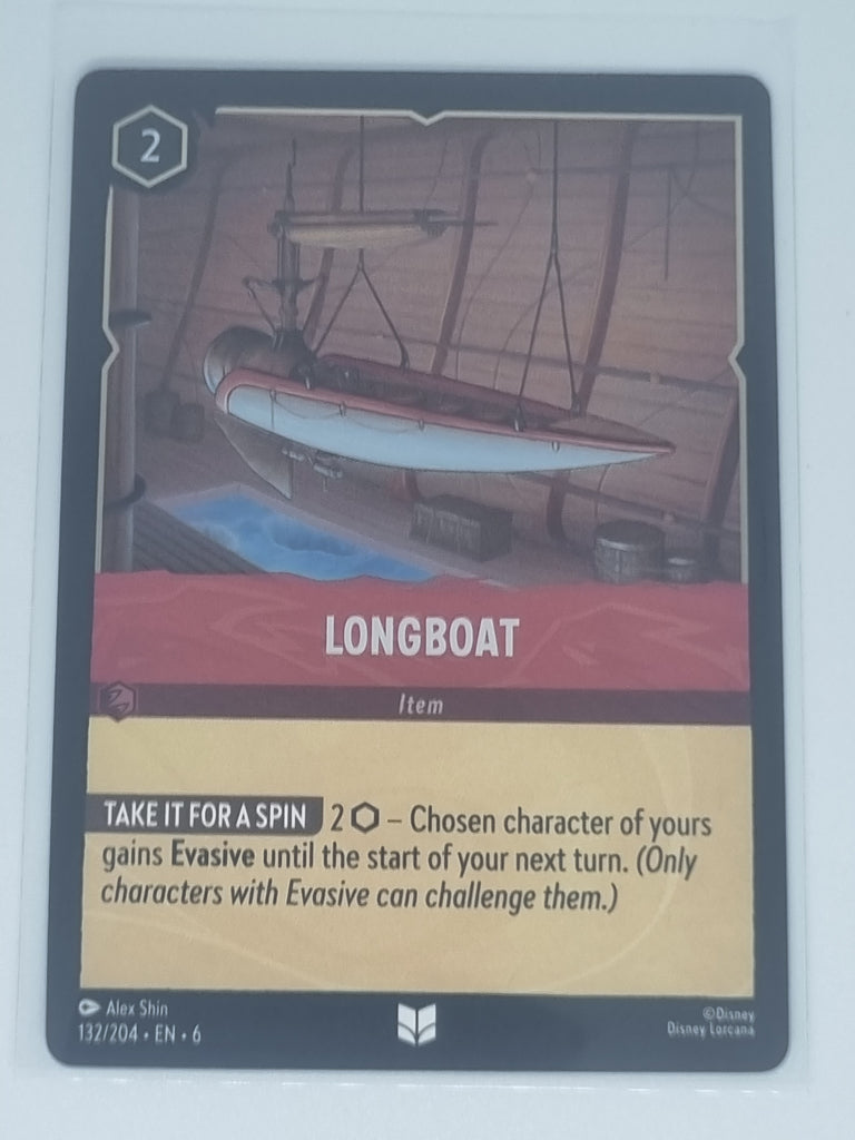 Lorcana Azurite Sea - COLDFOIL - Longboat - #132/204 - Uncommon