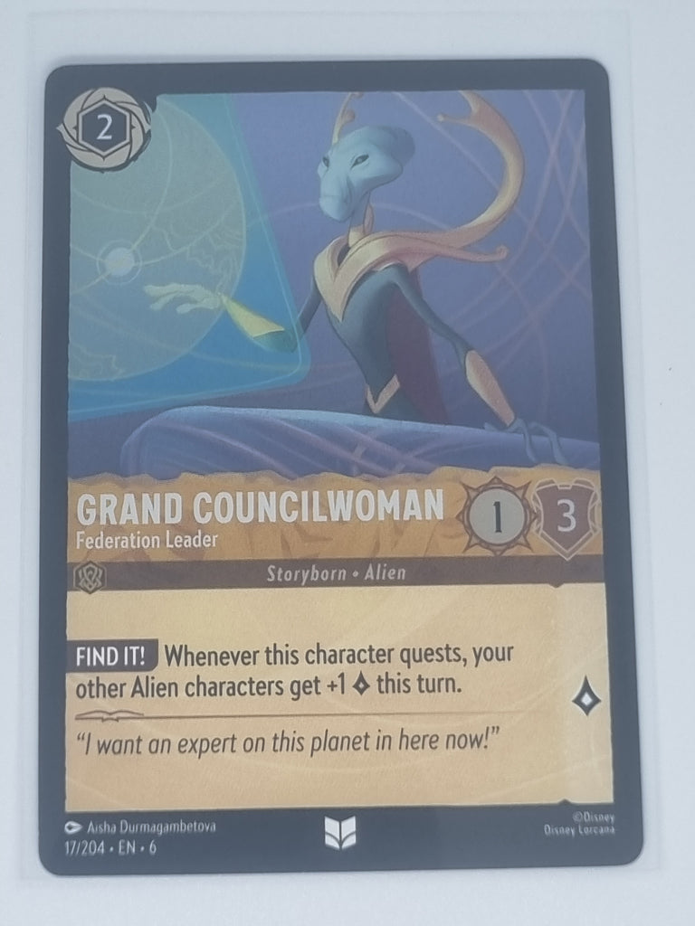 Lorcana Azurite Sea COLDFOIL Grand Councilwoman - Federation Leader #17/204 U/C