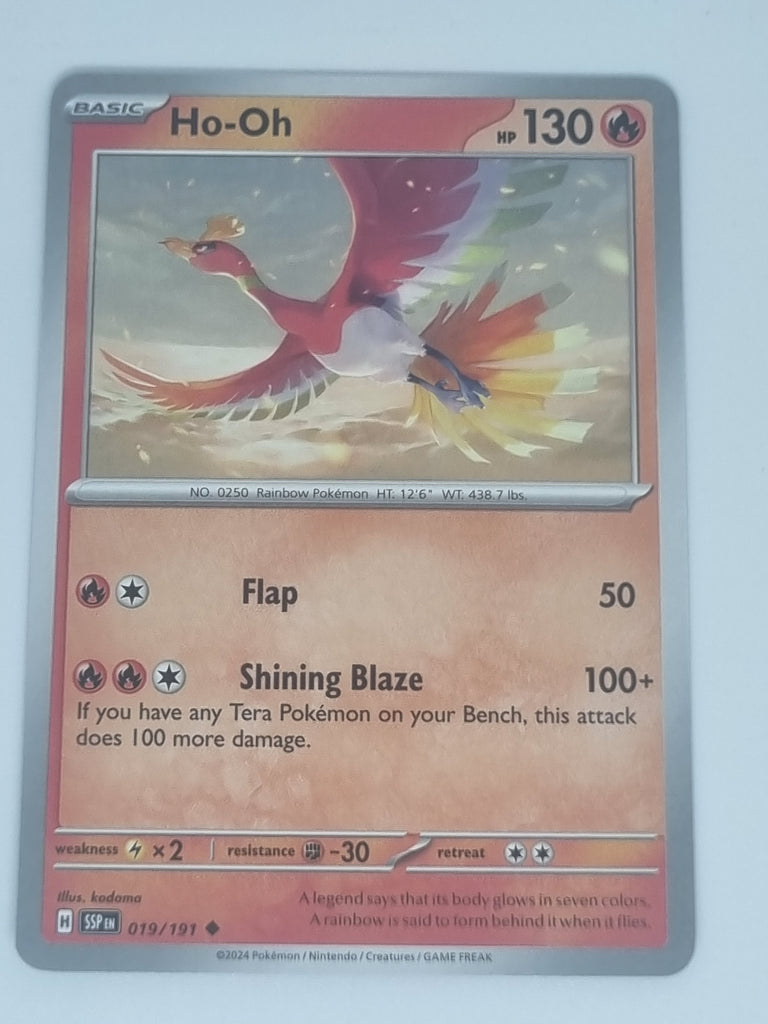 Pokemon TCG - Surging Sparks - #019/191 - Ho-Oh - Uncommon Funporium Pokemon TCG - Surging Sparks - #019/191 - Ho-Oh - Uncommon Funporium