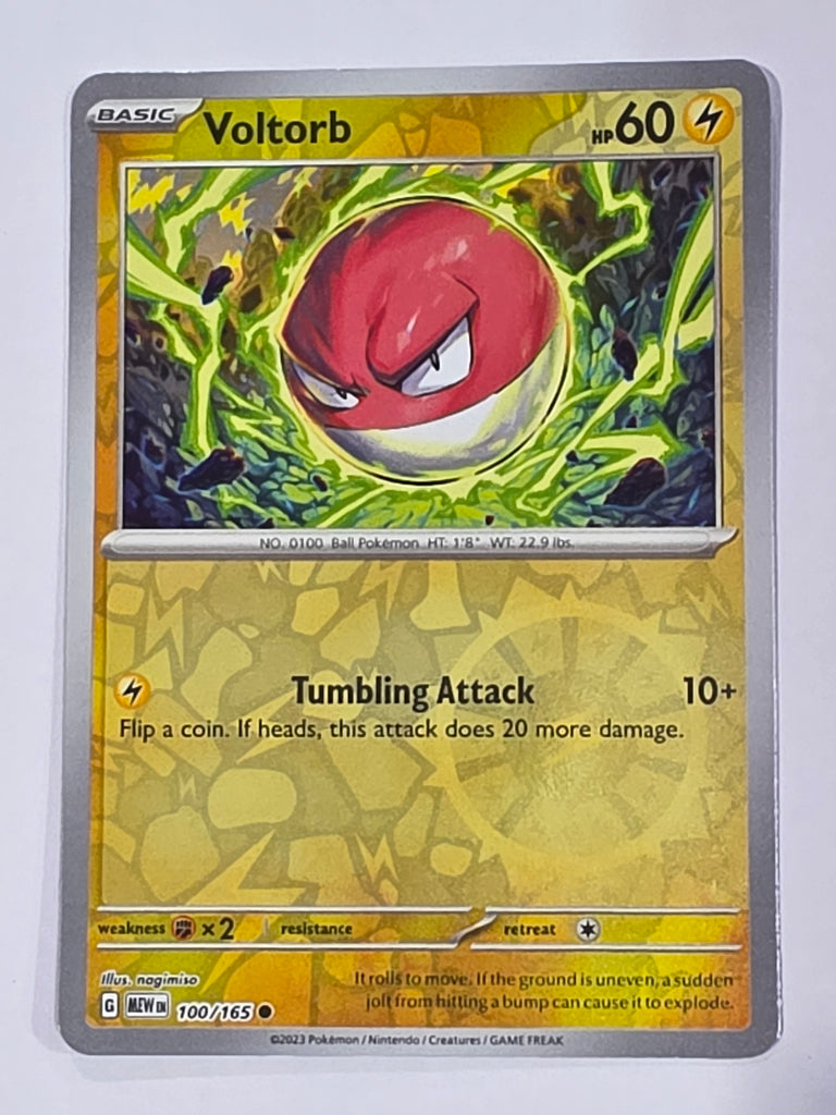 Pokemon TCG - Pokemon 151 - #100/165 - Reverse Holo - Voltorb - Common