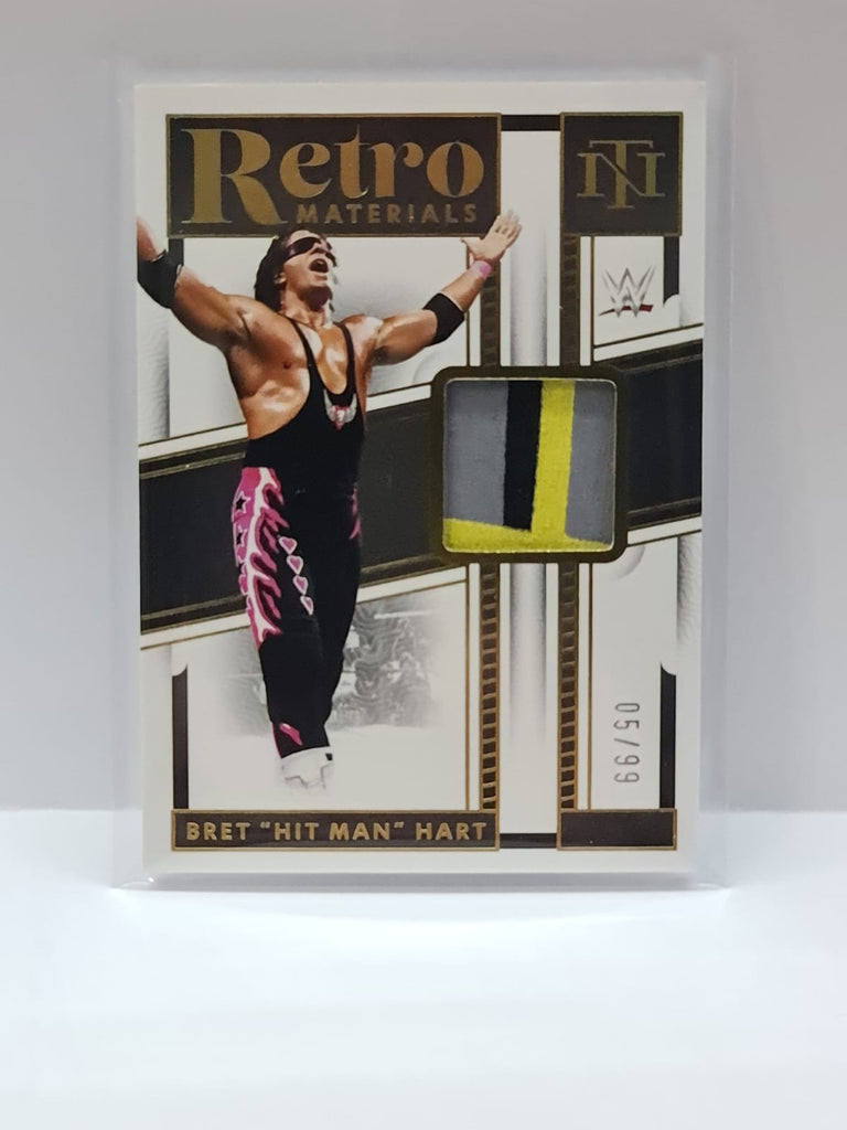 WWE Panini 2024 National Treasures | Retro Materials | #RM-BHM | Bret Hit Man Hart | #05/99