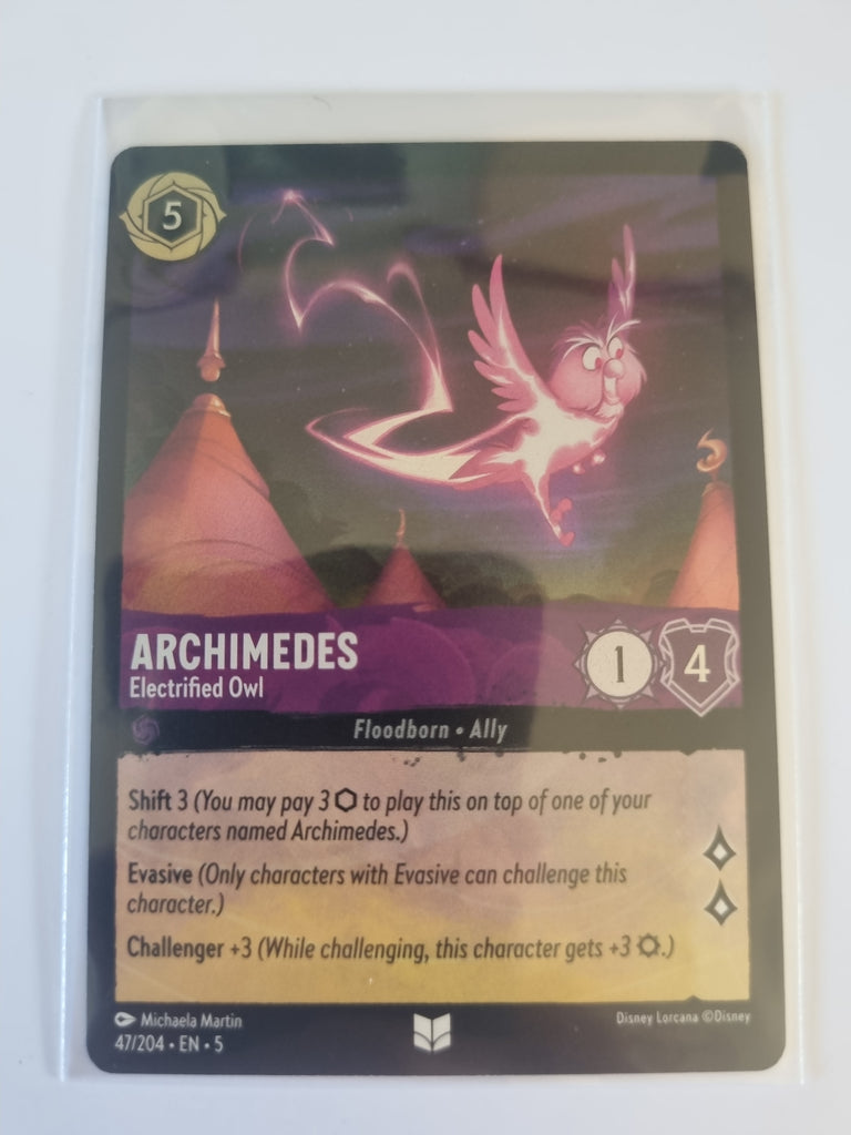 Shimmering Skies - FOIL - Archimedes - Electrified Owl - 47/204 - Uncommon