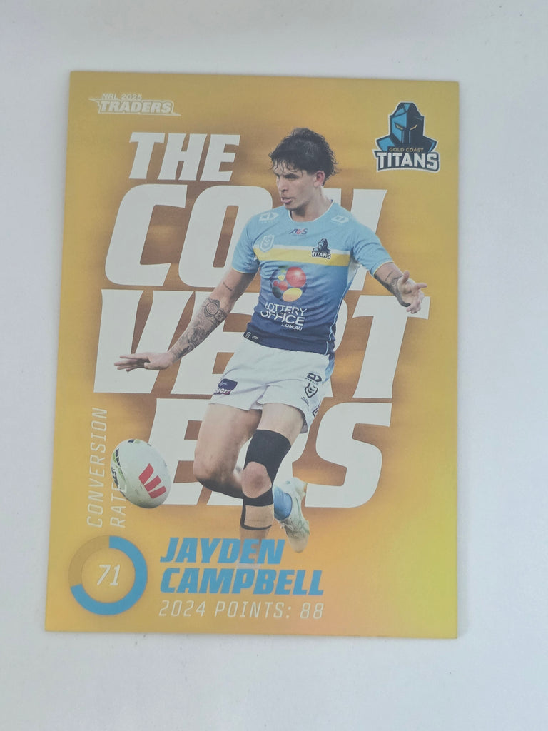 NRL 2025 Traders Titanium| Converters Parallel #TCP6 | Jayden Campbell | Titans