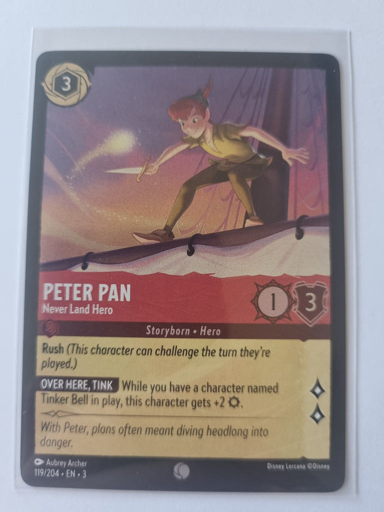 Into the Inklands - FOIL - Peter Pan - Never Land Hero 119/204 Common