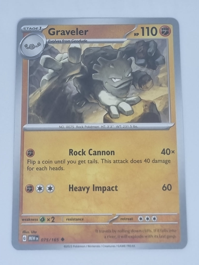 Pokemon TCG - Pokemon 151 - #075/165 - Graveler - Uncommon