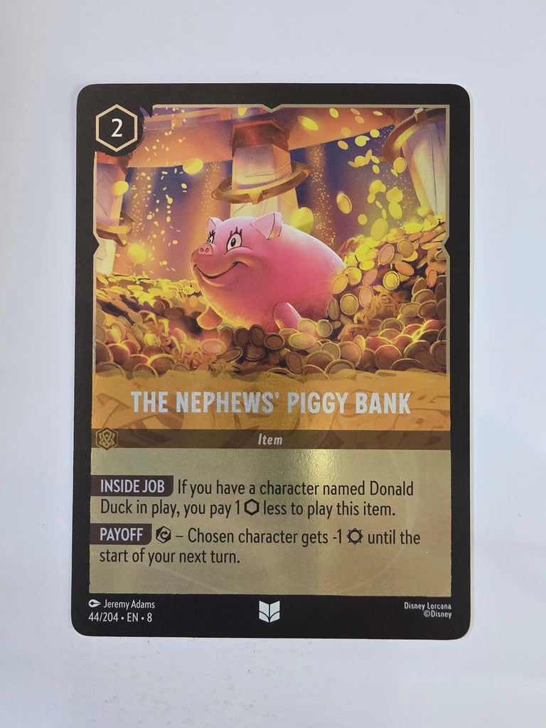 Disney Lorcana Reign of Jafar | Coldfoil | The Newphew's Piggy Bank | #044 | Uncommon