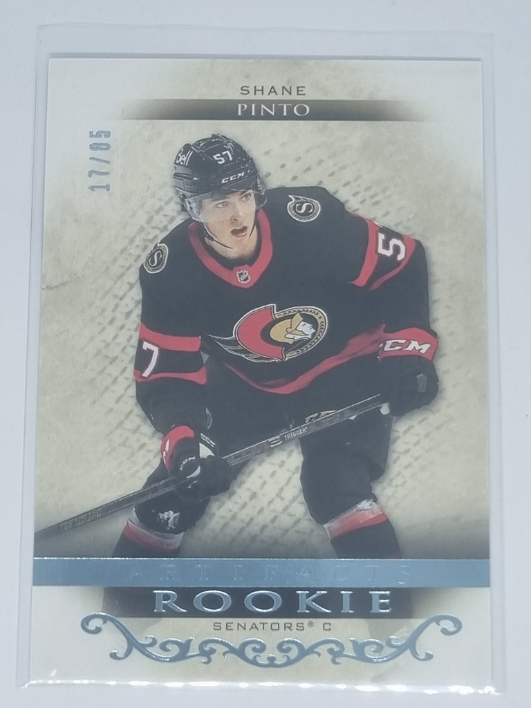 21-22 Hockey Artifacts - #176 - Shane Pinto - Light Blue Steel Parallel - #17/85