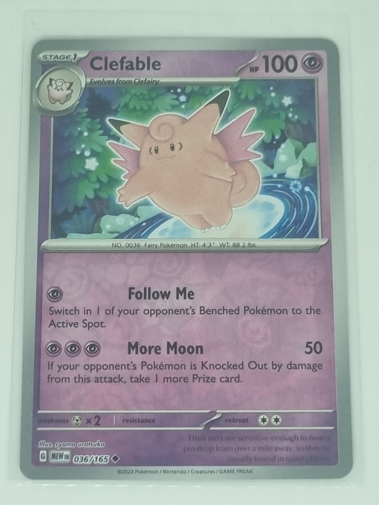 Pokemon TCG - Pokemon 151 - #036/165 - Reverse Holo - Clefable - Uncommon