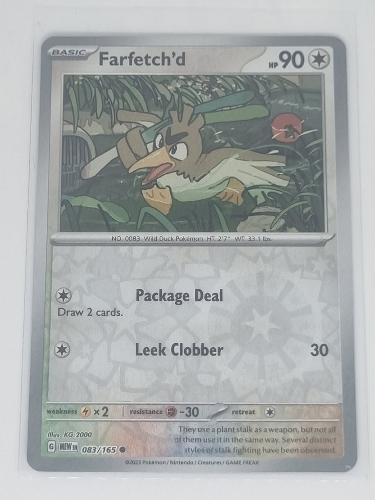 Pokemon TCG - Pokemon 151 - #083/165 - Reverse Holo - Farfetch'd - Common