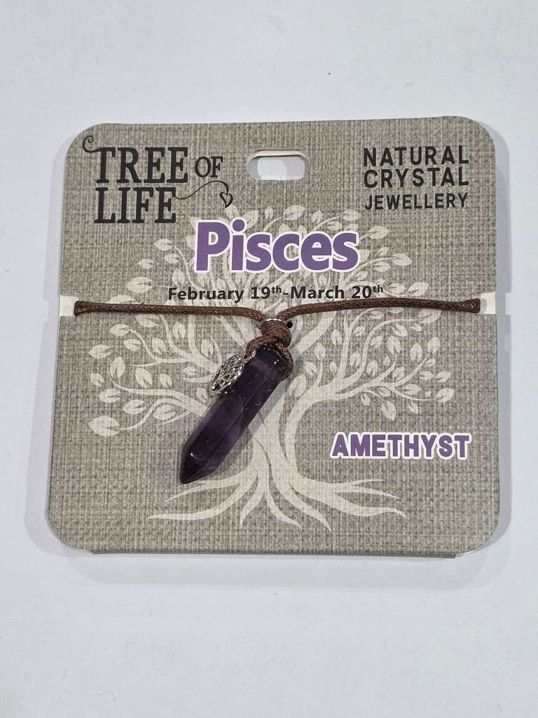 Tree of Life | Pisces | Amethyst Necklace | Natural Crystal Jewellery