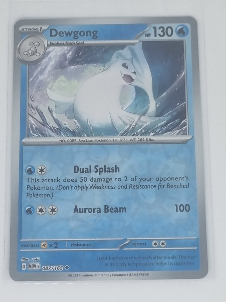 Pokemon TCG - Pokemon 151 - #087/165 - Reverse Holo - Dewgong - Uncommon