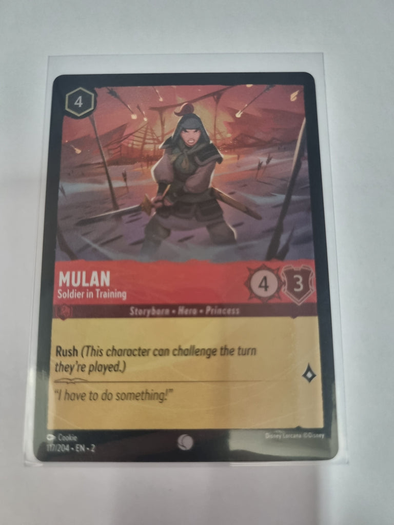 Lorcana - Floodborn - #117/204 - FOIL - Mulan - Soldier in Training - Common