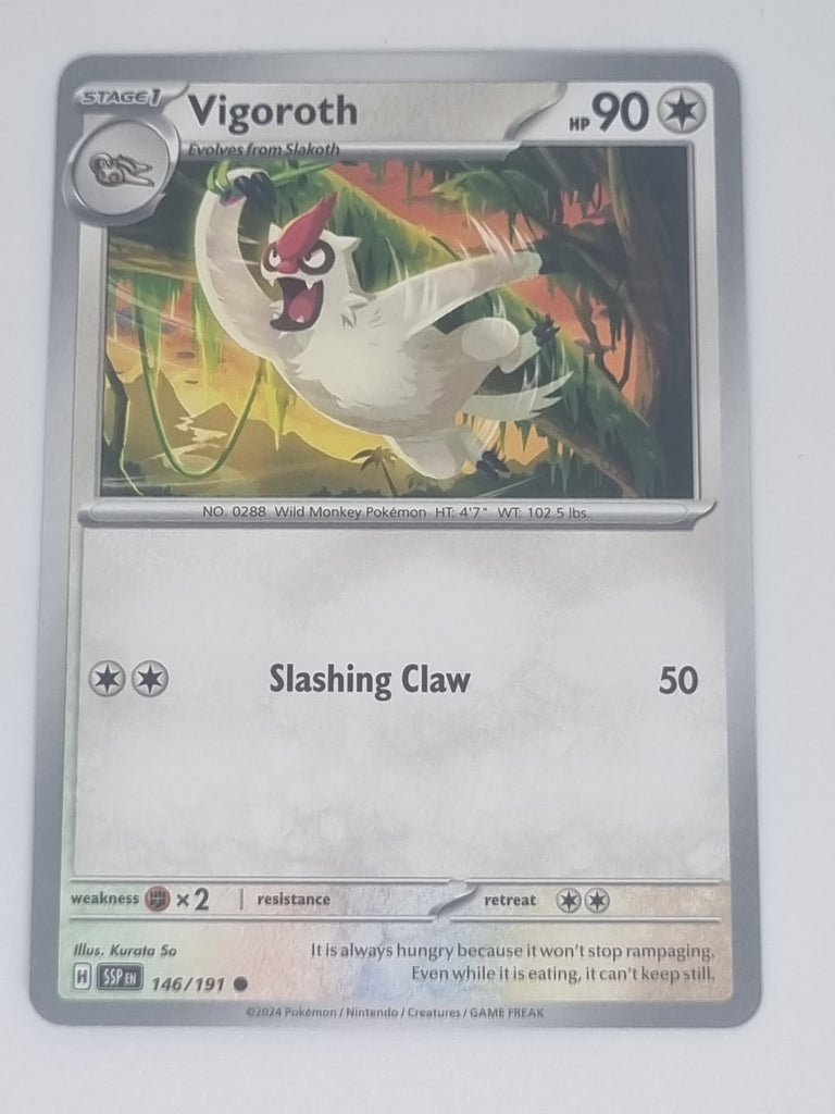 Pokemon TCG - Surging Sparks - #146/191 - Vigoroth - Common Funporium Pokemon TCG - Surging Sparks - #146/191 - Vigoroth - Common Funporium