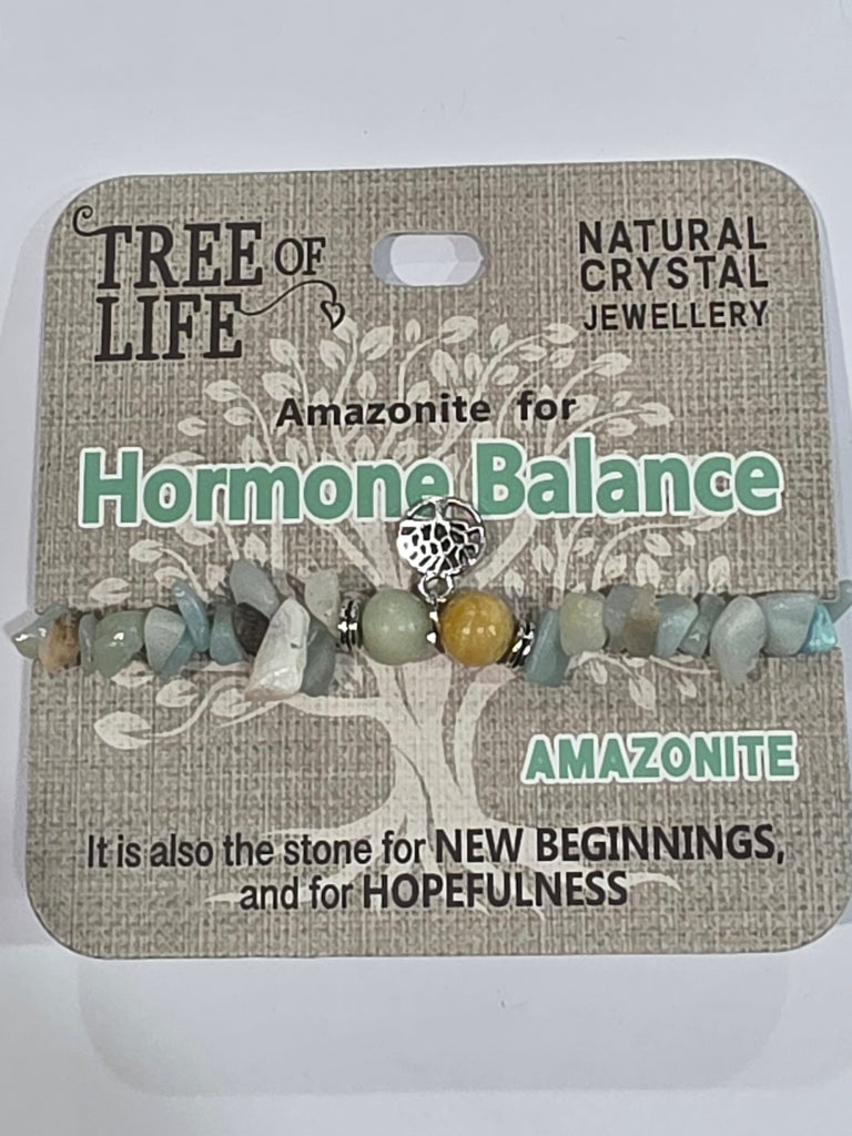 Tree of Life | Hormone Balance | Amazonite Bracelet | Natural Crystal Jewellery