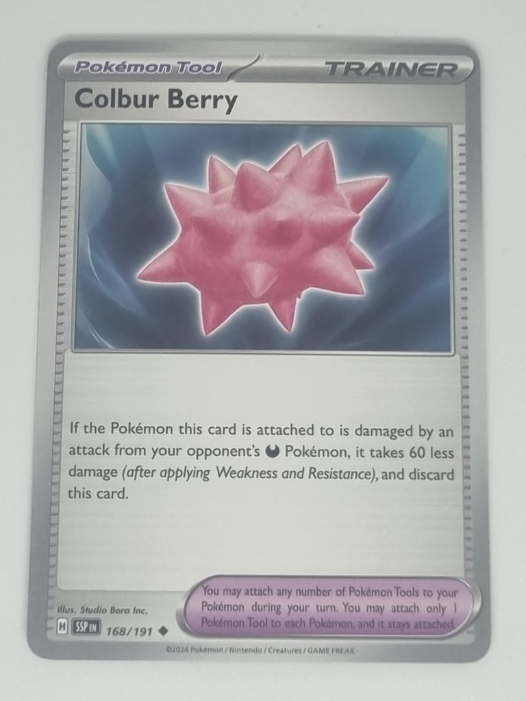Pokemon TCG - Surging Sparks - #168/191 - Colbur Berry - Uncommon Funporium Pokemon TCG - Surging Sparks - #168/191 - Colbur Berry - Uncommon Funporium