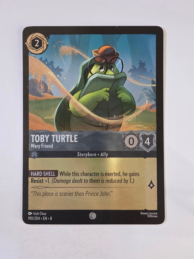 Disney Lorcana Reign of Jafar | Coldfoil | Toby Turtle Wary Friend | #190 | Common