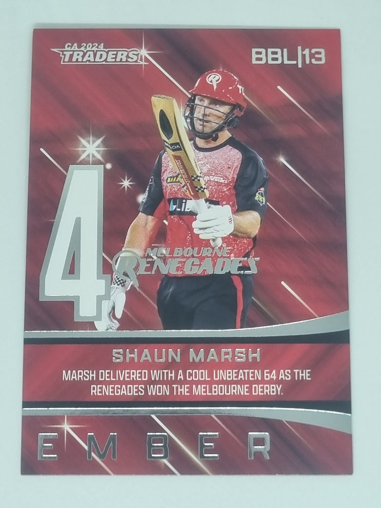 2024-25 LUXE Cricket - Season to Remember - #STR12 - Shaun Marsh - Renegades