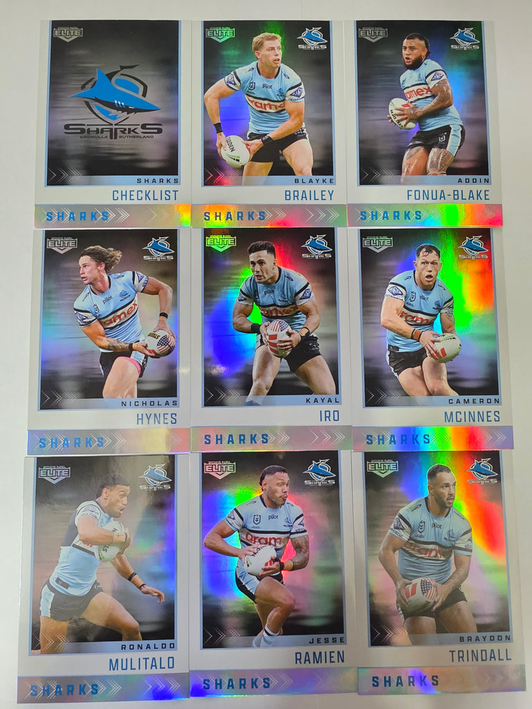NRL 2025 Elite | Silver Team Set 9 Cards | Sharks