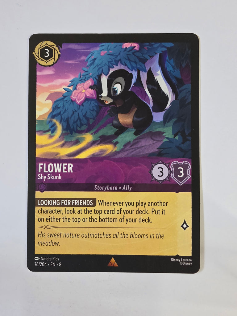 Disney Lorcana Reign of Jafar | Flower Shy Skunk | #076 | Rare