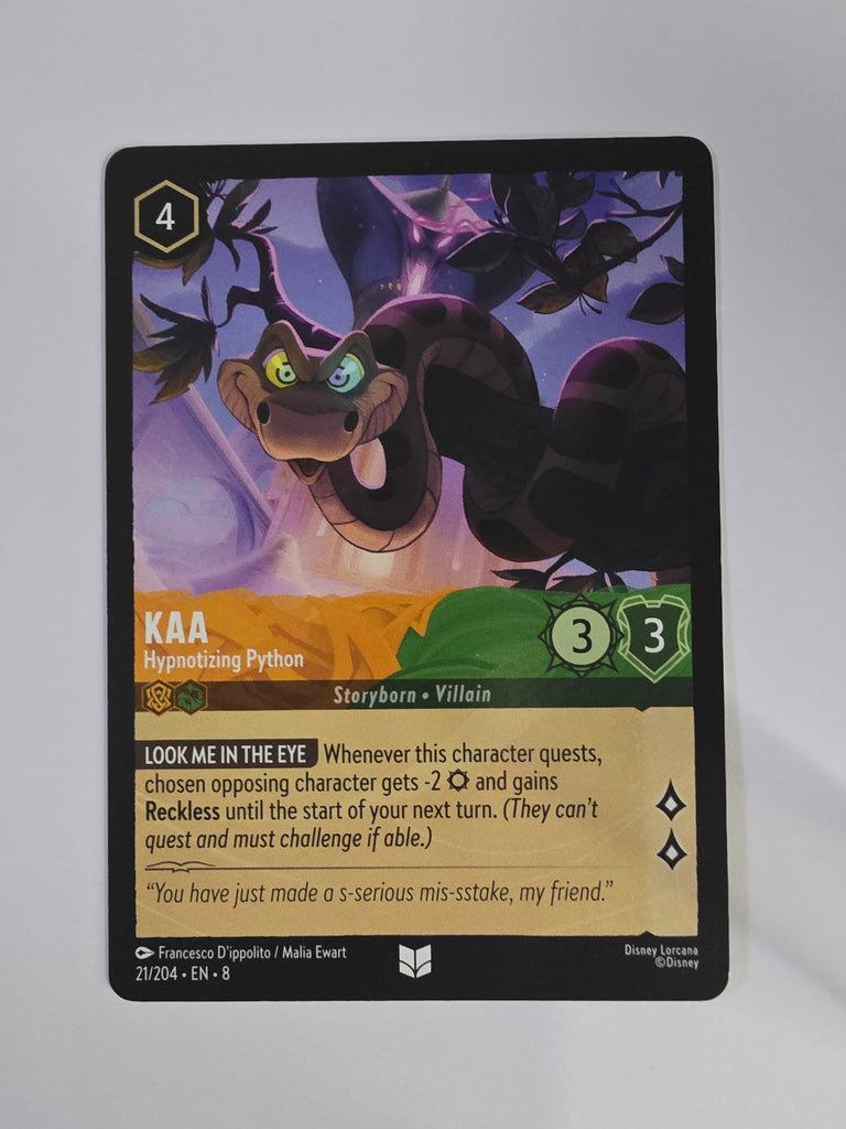 Disney Lorcana Reign of Jafar | Kaa Hypnotizing Python | #021 | Uncommon