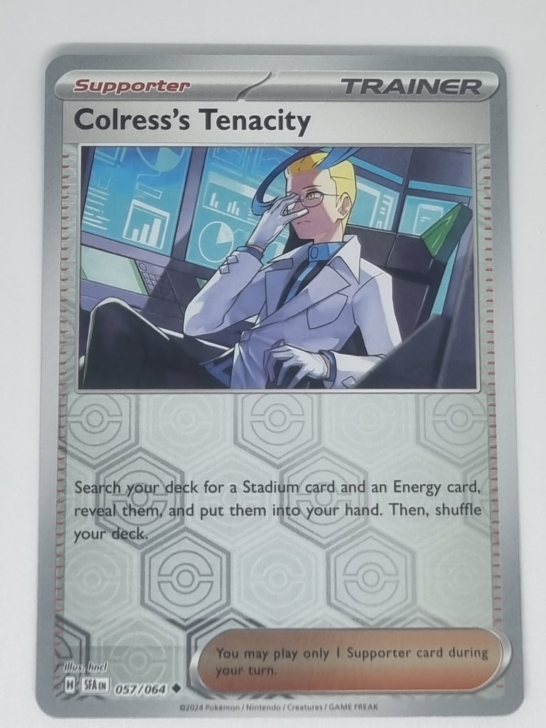 Pokemon TCG - Shrouded Fable - #057/064 Colress's Tenacity Reverse Holo Uncommon