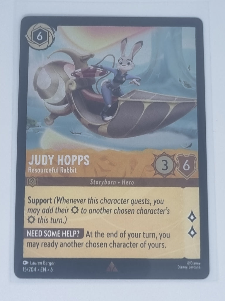 Lorcana Azurite Sea - COLDFOIL - Judy Hopps - Resourceful Rabbit - #15/204 Rare