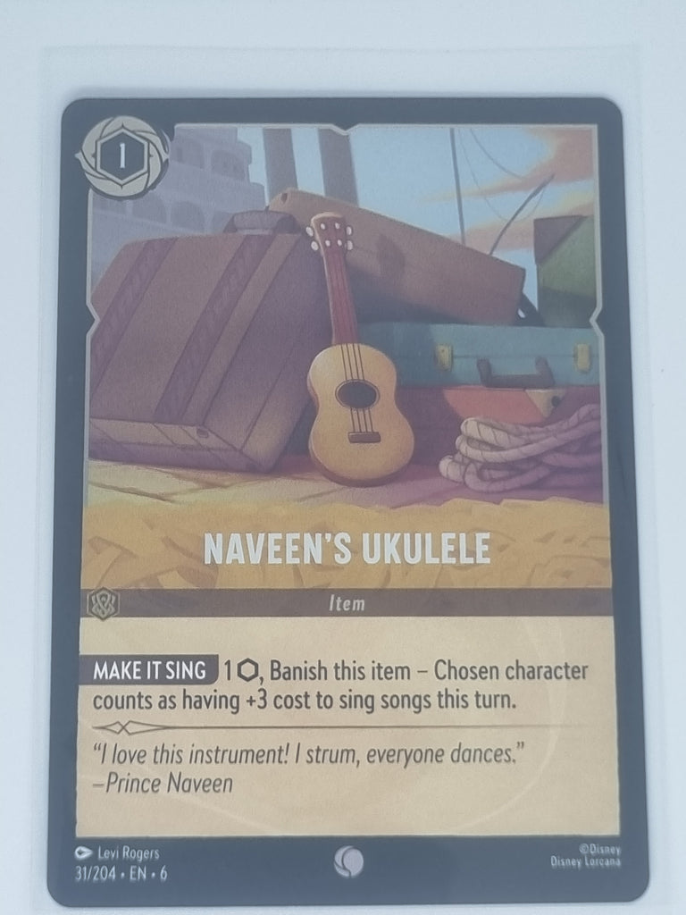 Lorcana Azurite Sea - COLDFOIL - Naveen's Ukulele - #31/204 - Common