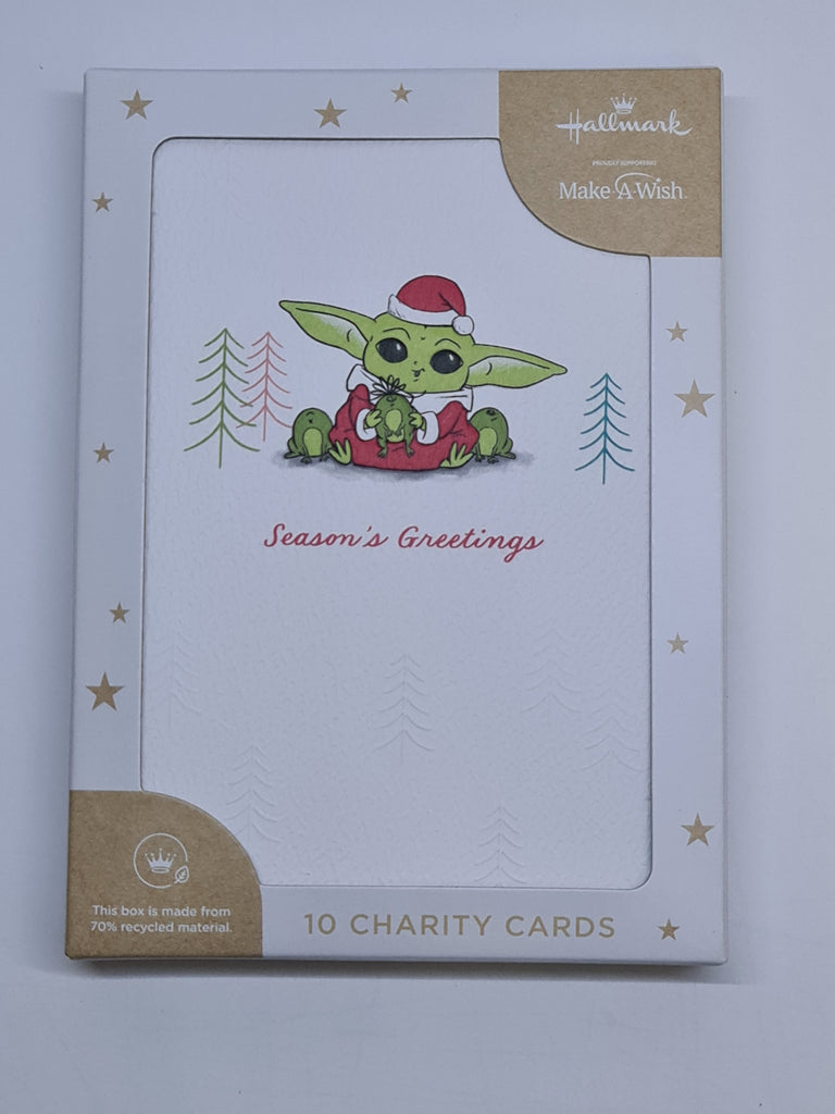 Hallmark Charity Boxed Christmas Cards - 10 Cards 1 Design - Grogu