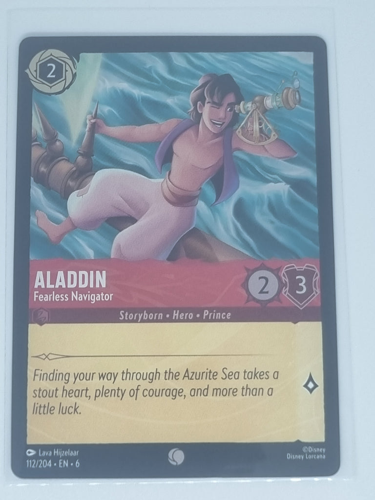 Lorcana Azurite Sea - COLDFOIL - Aladdin - Fearless Navigator - #112/204 Common