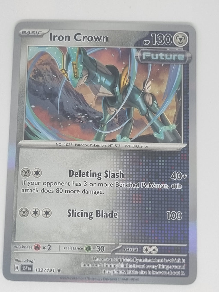 Pokemon TCG - Surging Sparks - #132/191 - Iron Crown - Rare Funporium Pokemon TCG - Surging Sparks - #132/191 - Iron Crown - Rare Funporium