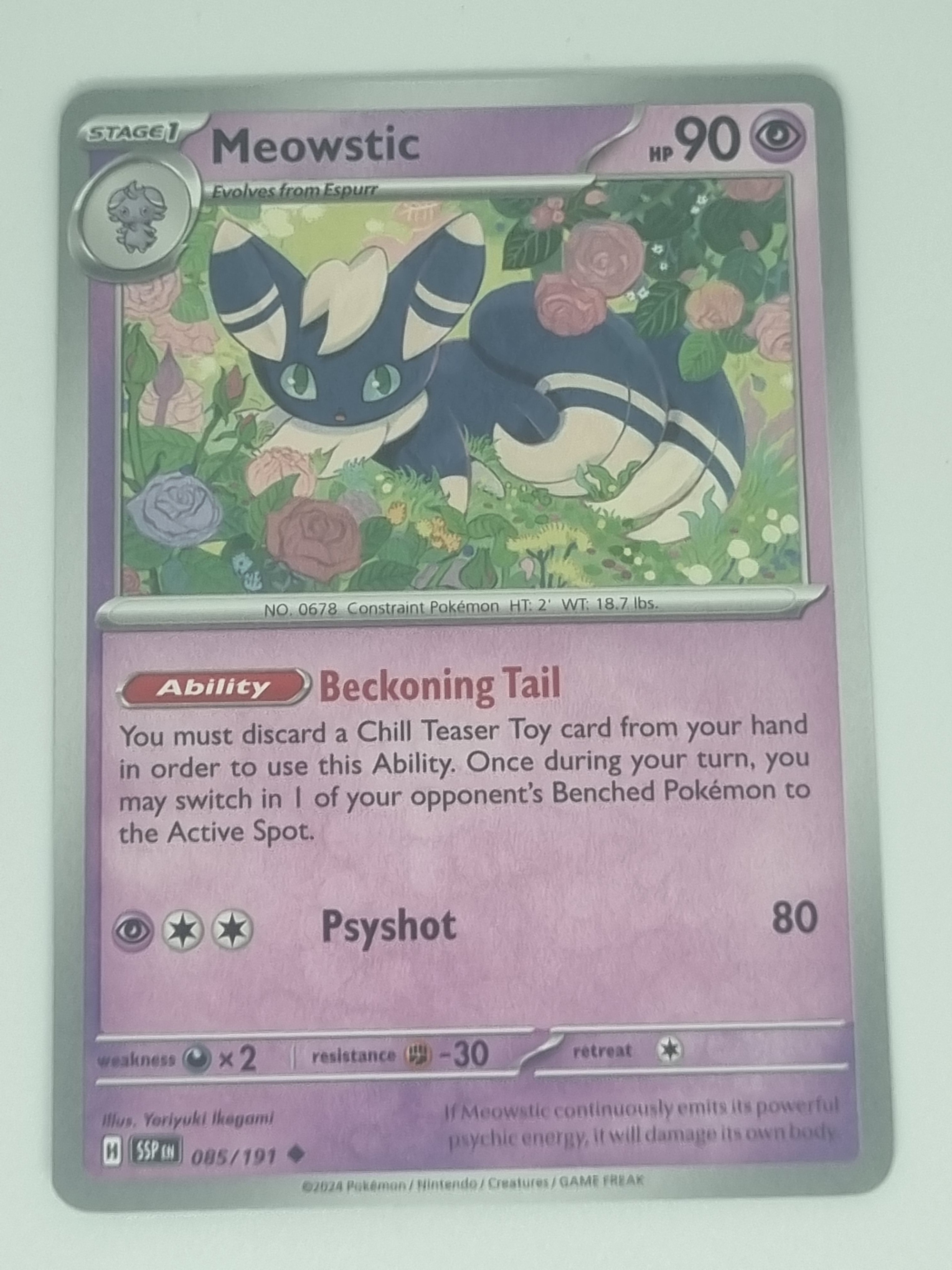 meowstic pokemon card Pokemon TCG - Surging Sparks - #085/191 - Meowstic