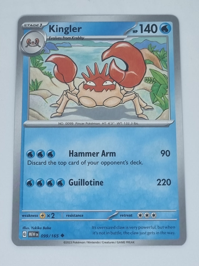 Pokemon TCG - Pokemon 151 - #099/165 - Kingler - Uncommon