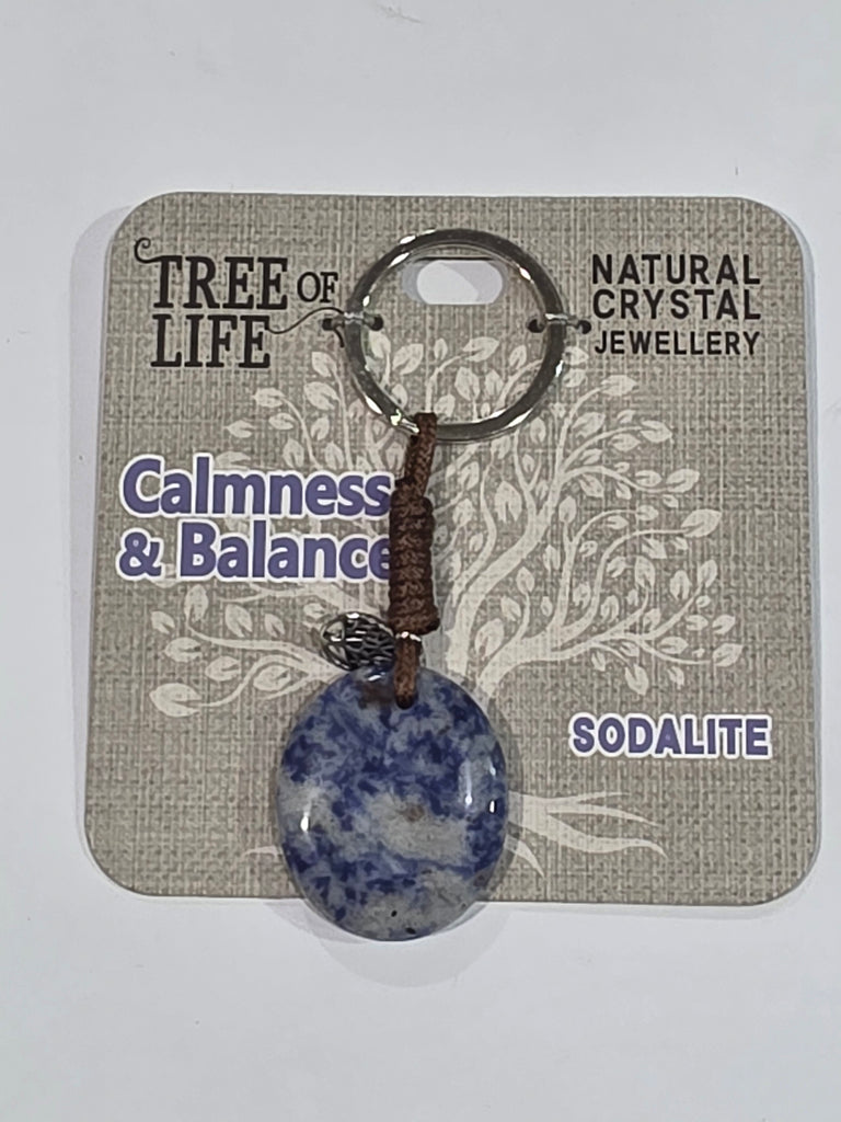 Tree of Life | Calmness & Balance | Sodalite Keyring | Natural Crystal Jewellery