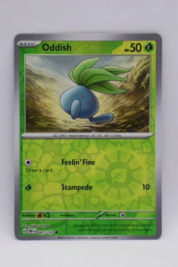 Pokemon TCG - Obsidian Flames - #1 - Oddish - Common Funporium Pokemon TCG - Obsidian Flames - #1 - Oddish - Common Funporium