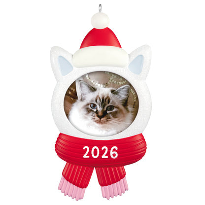 Snow Cat 2026 Photo Frame