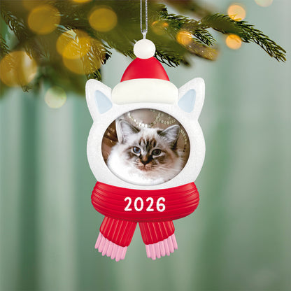 Snow Cat 2026 Photo Frame