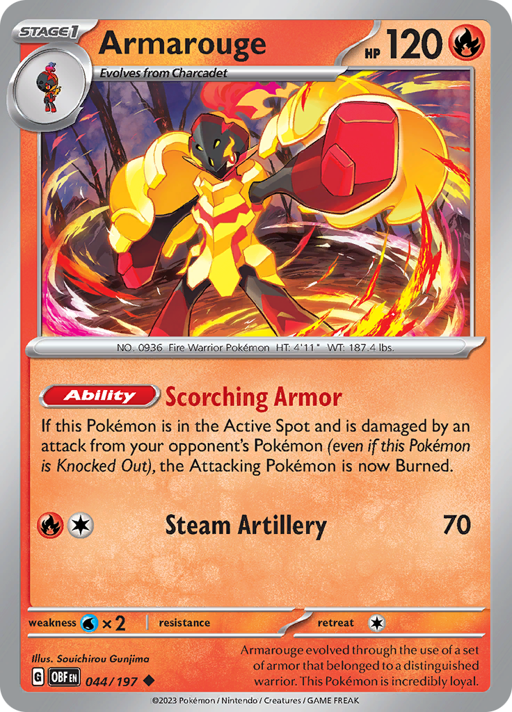 Pokemon TCG - Obsidian Flames - #44 -Armarouge