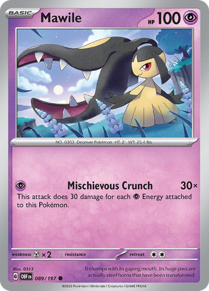 Pokemon TCG - Obsidian Flames - #89 -Mawile - Common