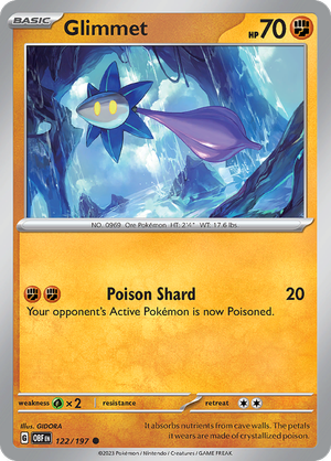 Pokemon TCG - Obsidian Flames - #122 -Glimmet - Common