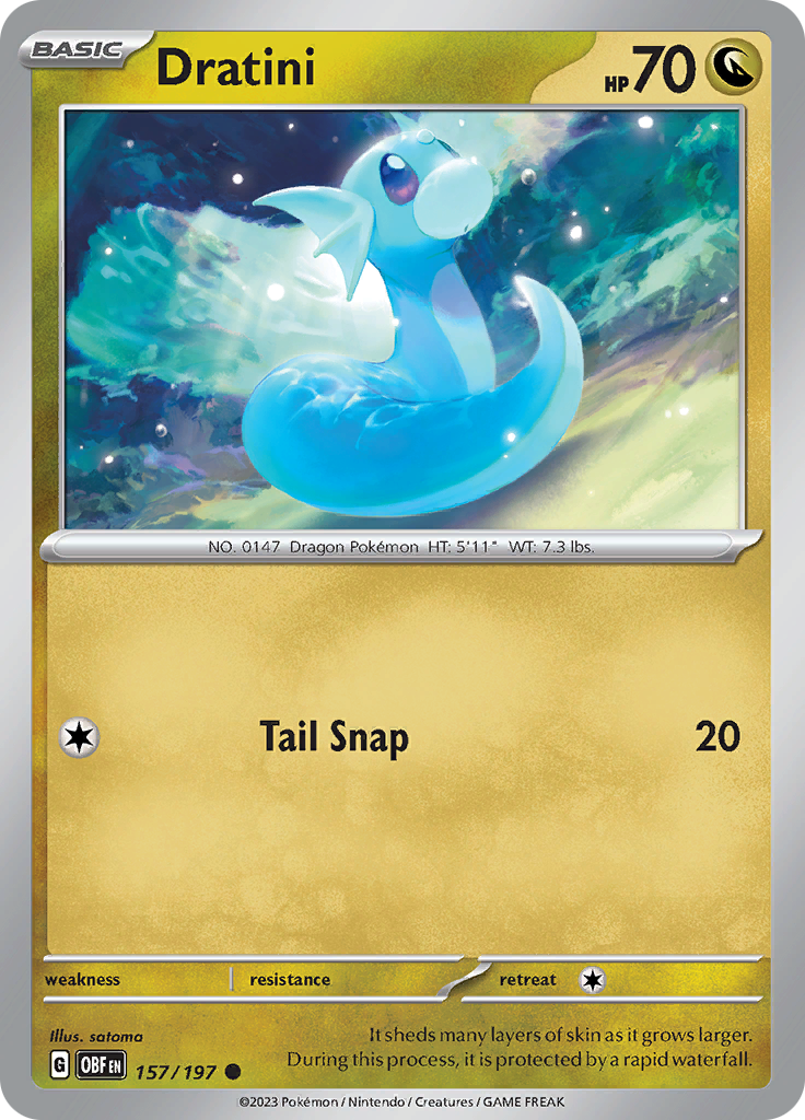 Pokemon TCG - Obsidian Flames - #157 -Dratini - Common