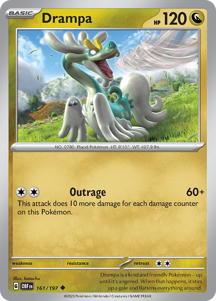 Pokemon TCG - Obsidian Flames - #161 -Drampa - Uncommon