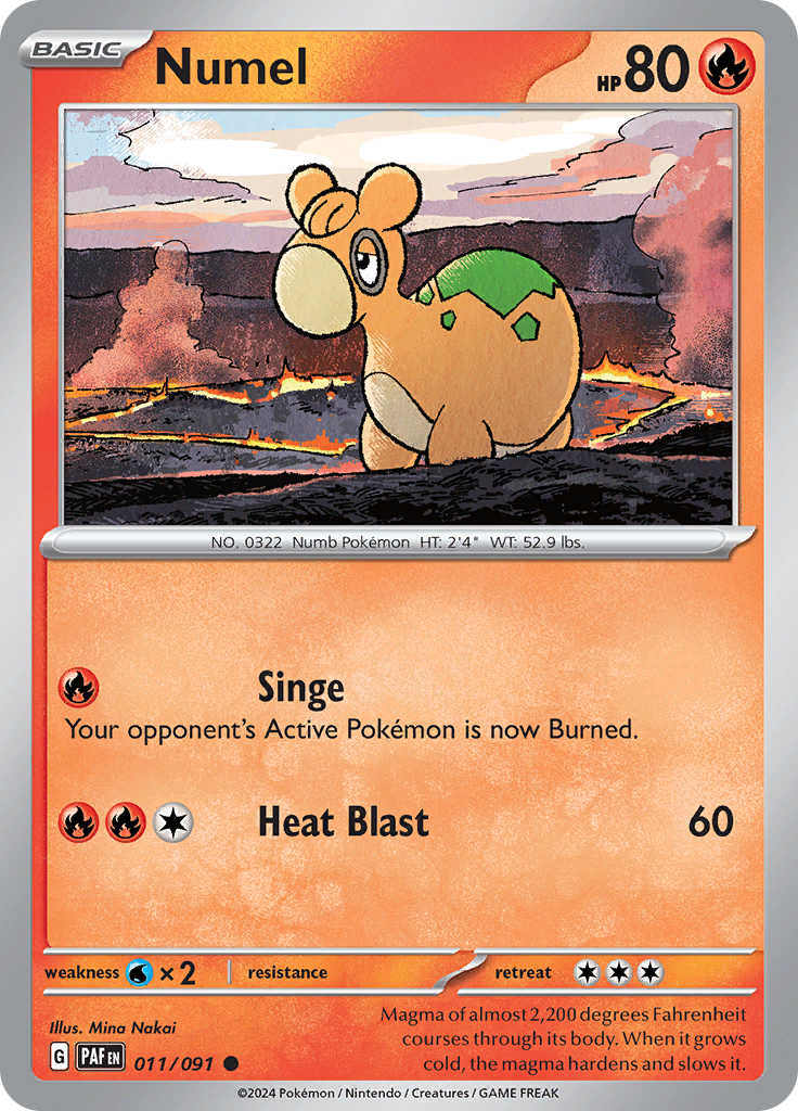 Pokemon TCG - Paldean Fates - #11 - Numel - Common