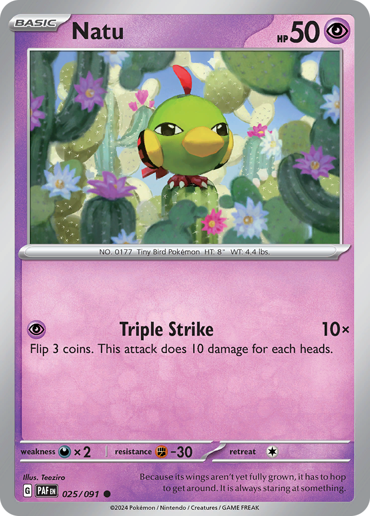 Pokemon TCG - Paldean Fates - #25 - Natu - Common