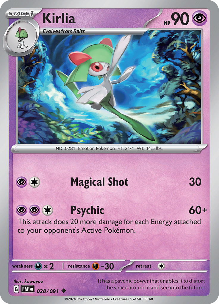 Pokemon TCG - Paldean Fates - #28 - Kirlia - Uncommon