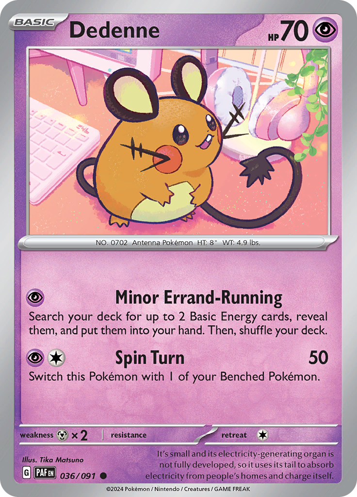 Pokemon TCG - Paldean Fates - #36 - Dedenne - Common