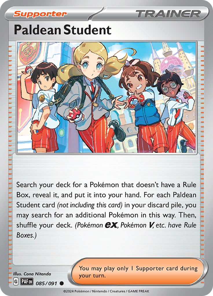 Pokemon TCG - Paldean Fates - #85 - Paldean Student - Common